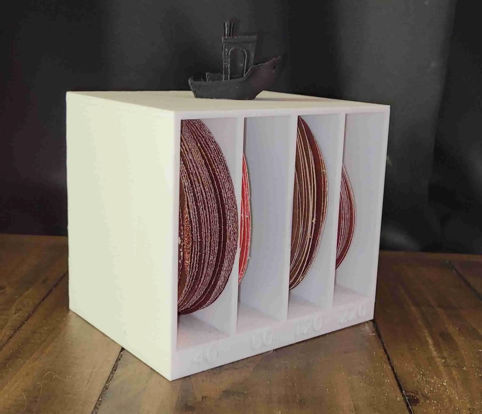 Source preview of the Sandpaper Organizer 3D model by The MidLife Mechanic