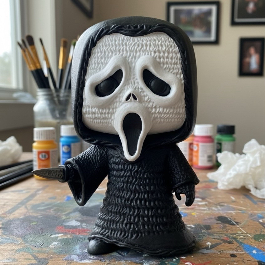 Source preview of the Scream Pop Crochet 3D model by Ark3D
