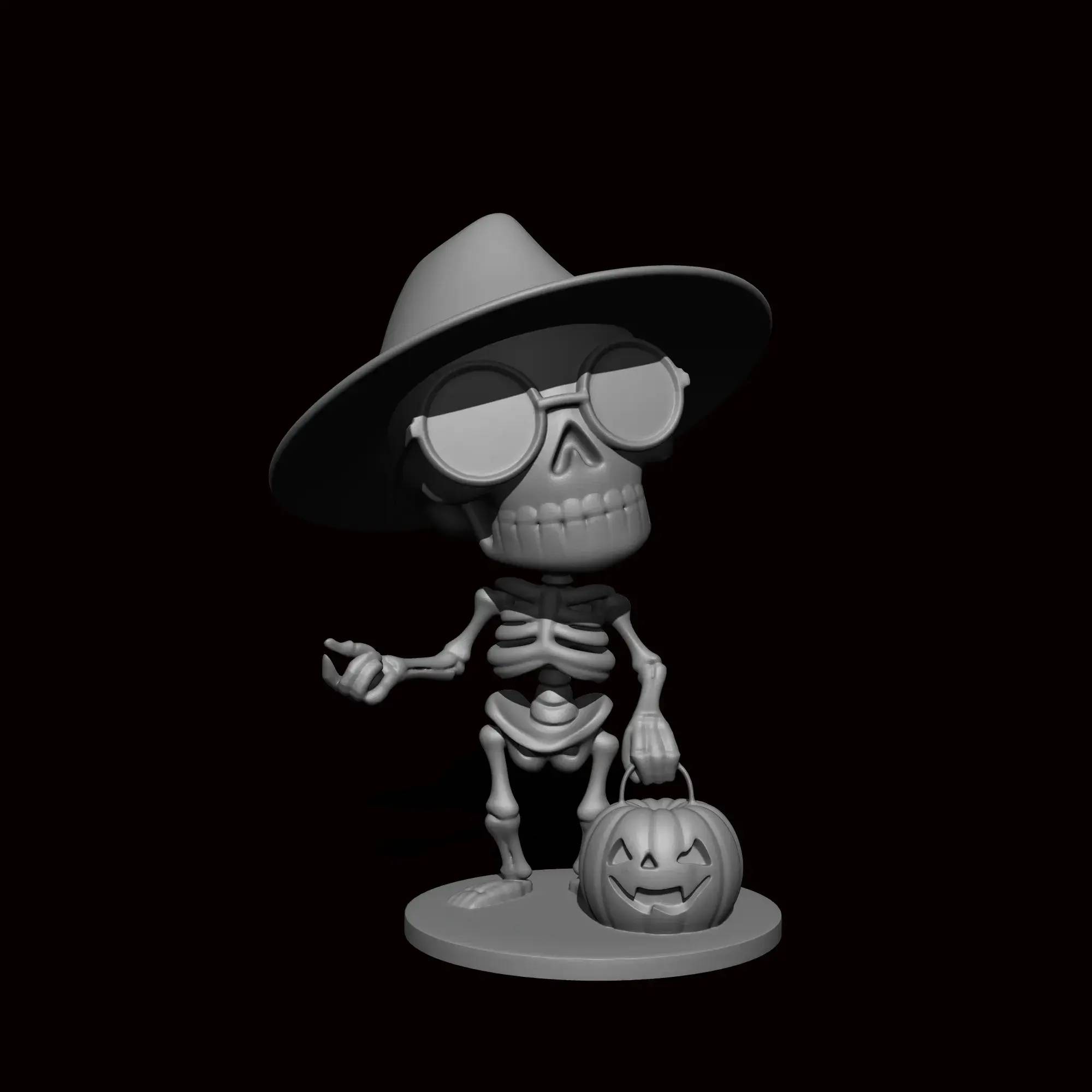 Bronvoorbeeld van het 3D-model Skeleton Halloween Celebration door Mimora_Decor