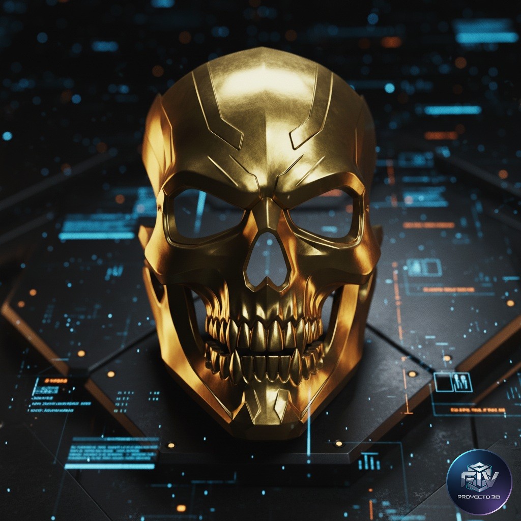 Bronvoorbeeld van het 3D-model SKULL MASK door PROYECTO F.I.V 3D