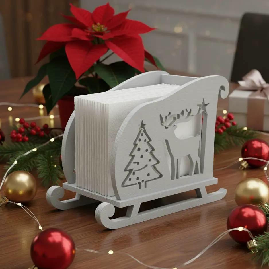 Bronvoorbeeld van het 3D-model Sleigh Napkin Holder door Titti_3D