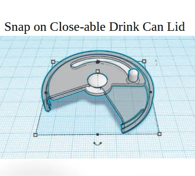Bronvoorbeeld van het 3D-model Snap on Closable Lid for 12 oz Can door PaPa K-I-S-S