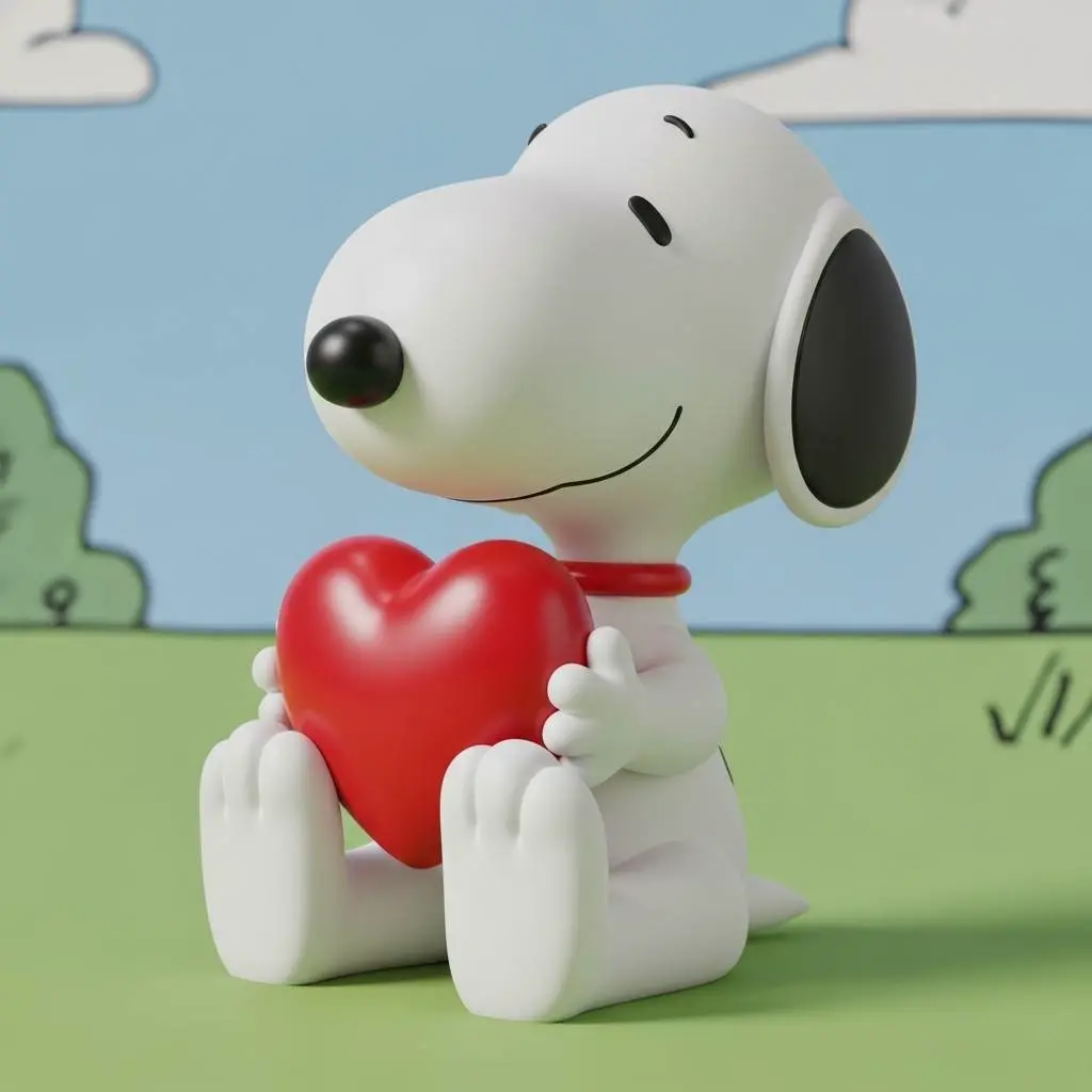 Bronvoorbeeld van het 3D-model Snoopy con corazon door AlanGomez