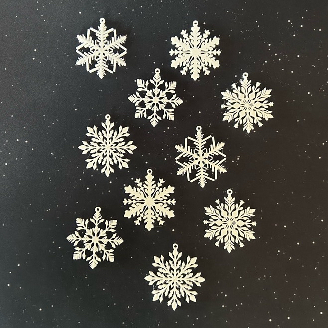 Source preview of the Snowflake Christmas tree decorations  3D model by Fossla