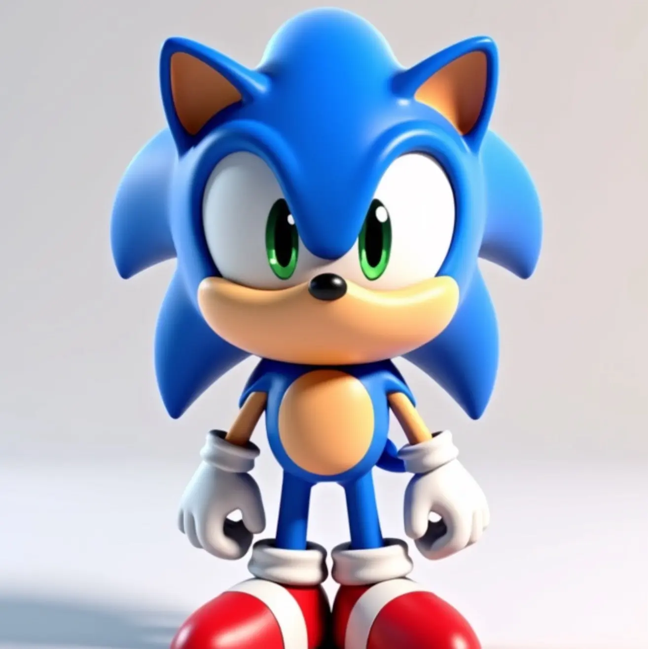 Bronvoorbeeld van het 3D-model Sonic the Hedgehog door Nerd3D
