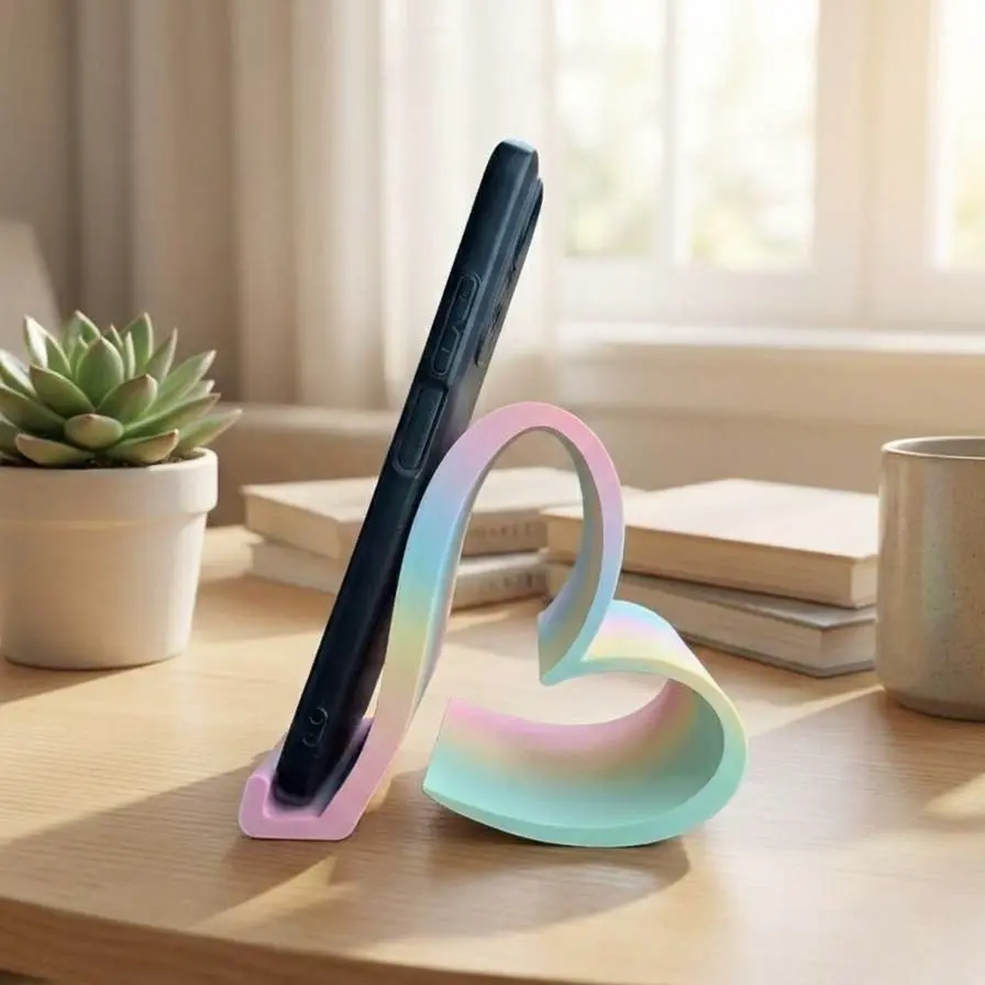 Bronvoorbeeld van het 3D-model Soporte Celular Corazon -Heart Cell phone holder door Dani13