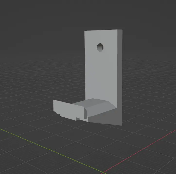 Source preview of the Soporte de pared para auriculares 3D model by KAWATO