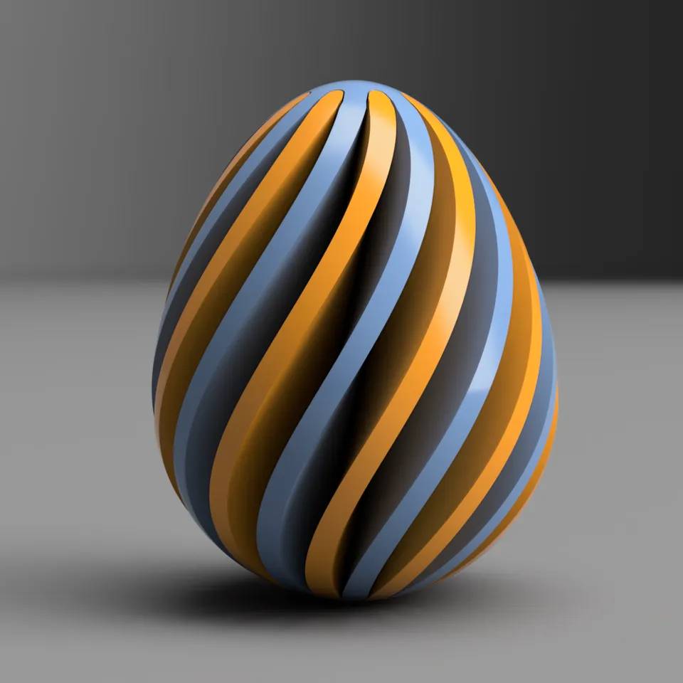 Source preview of the Spiral Easter Egg 3D model by SavitaR