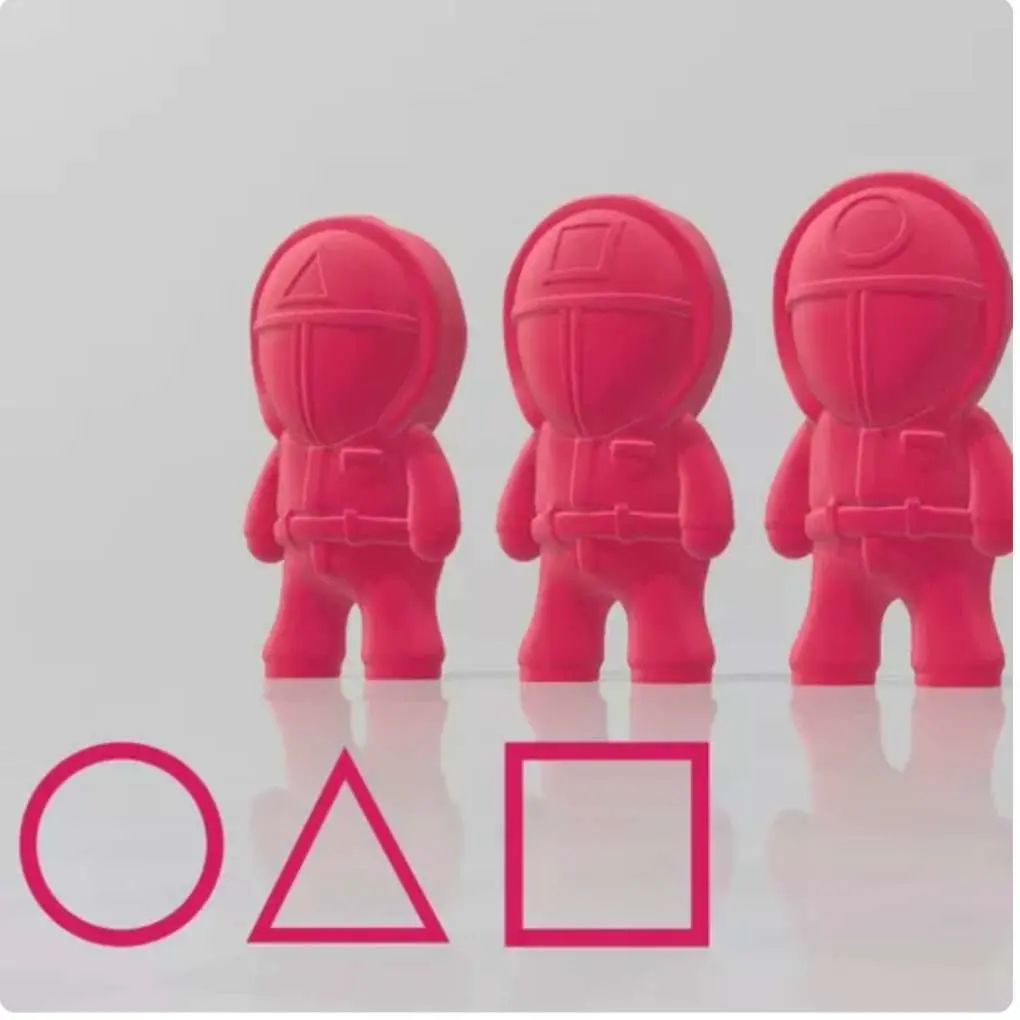 Source preview of the Squid Game Soldiers - keychain 3D model by AsifAlarakhia