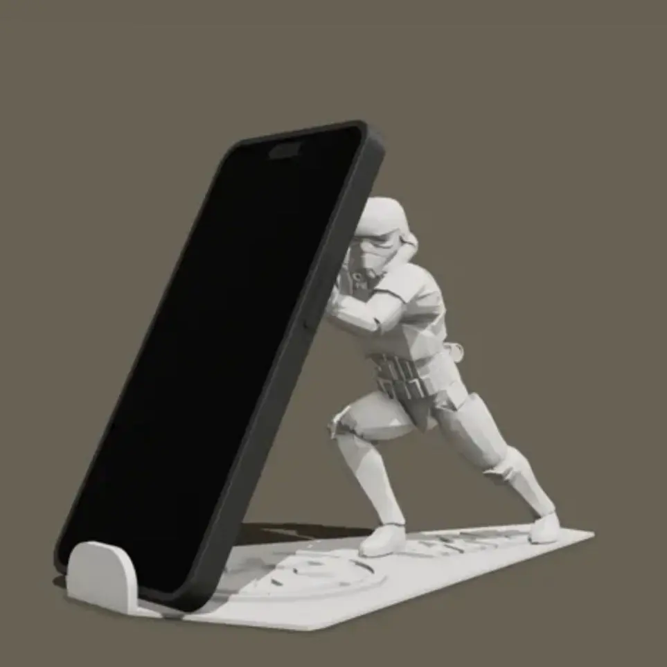 Bronvoorbeeld van het 3D-model Storm Trooper Phone Holder door CrealityKid