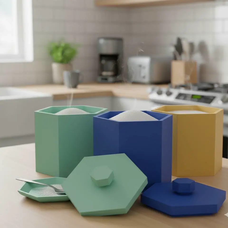 Bronvoorbeeld van het 3D-model Sugar pot polygon shape v1 Coffee or Tea as well door Sypher_Dragon