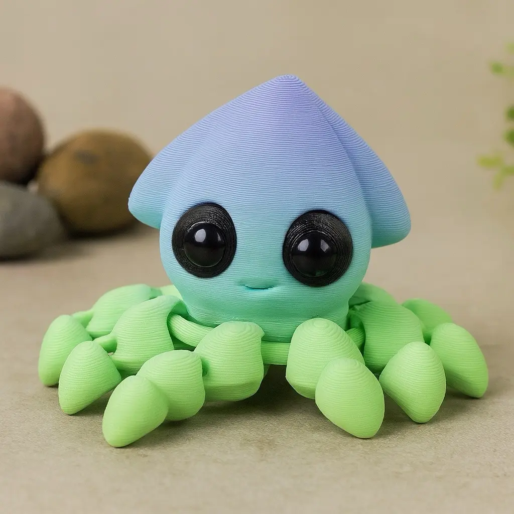 Bronvoorbeeld van het 3D-model Super Cute Articulated Squid door NotJustLayers