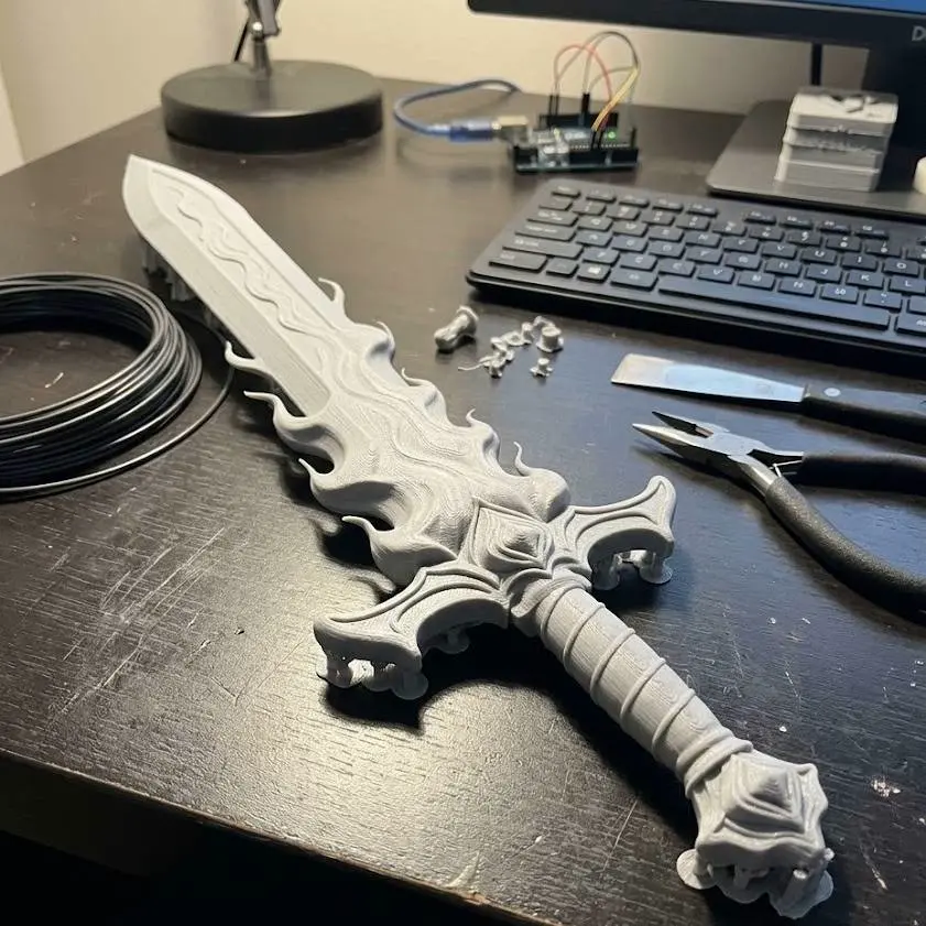 Source preview of the sword of fire 3D model by TMG252