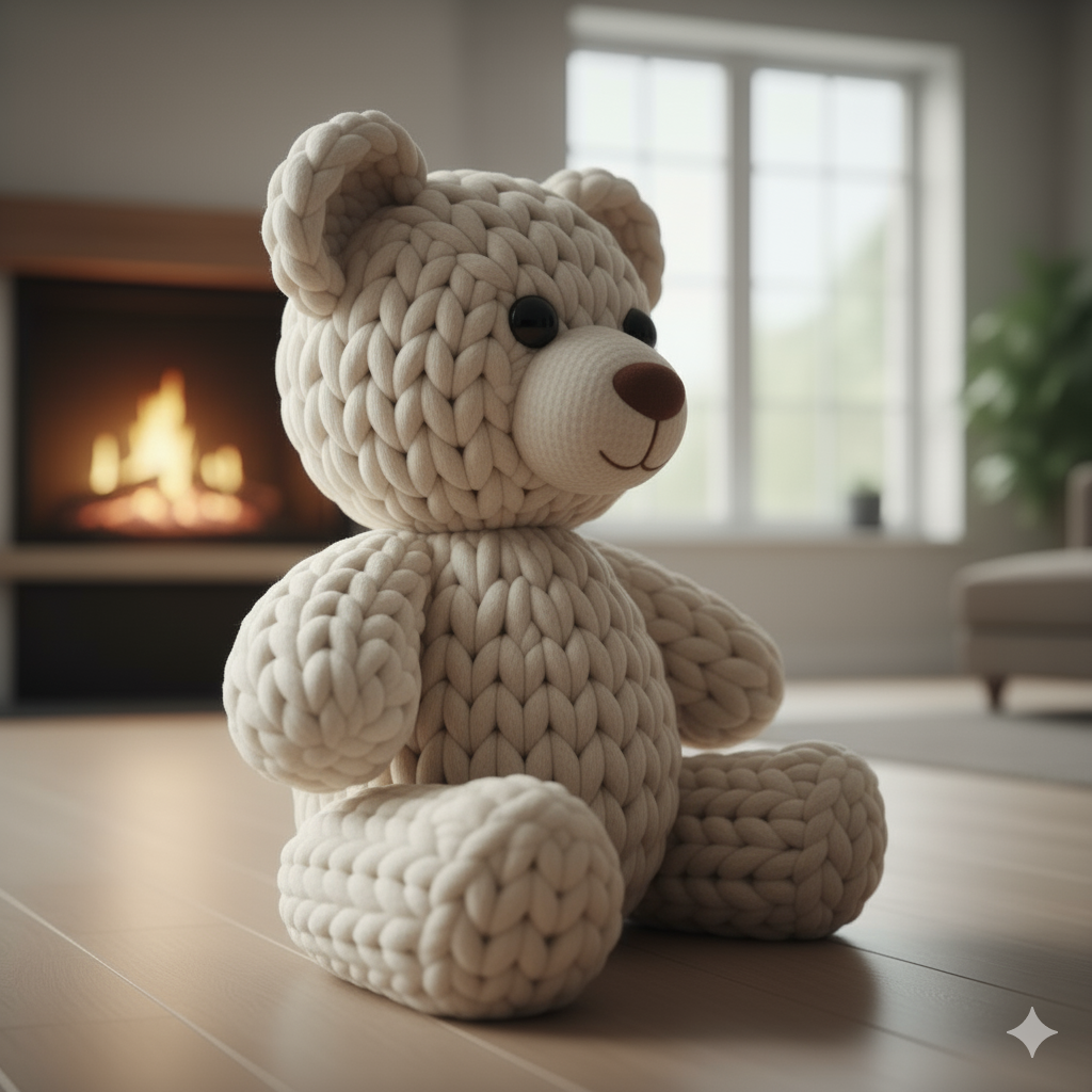 Source preview of the teddy bear 3D model by Alex Kn