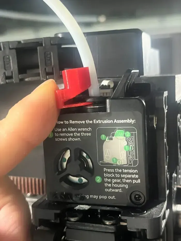 Source preview of the The bowden extruder connector guide for K2 Plus 3D model by Creality