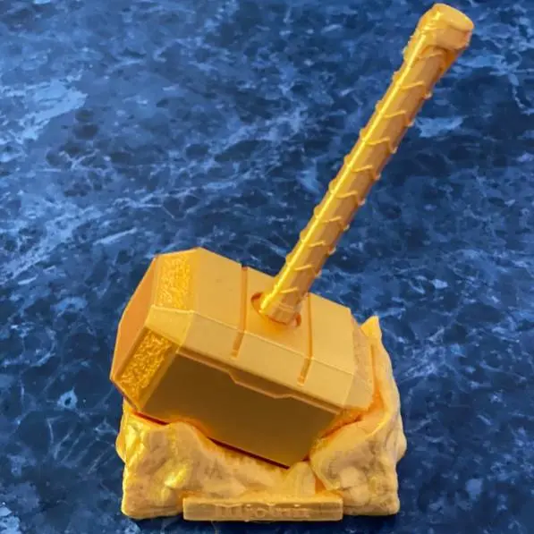 Source preview of the Thor's hammer Mjolnir Bic pen 3D model by 3D to Life