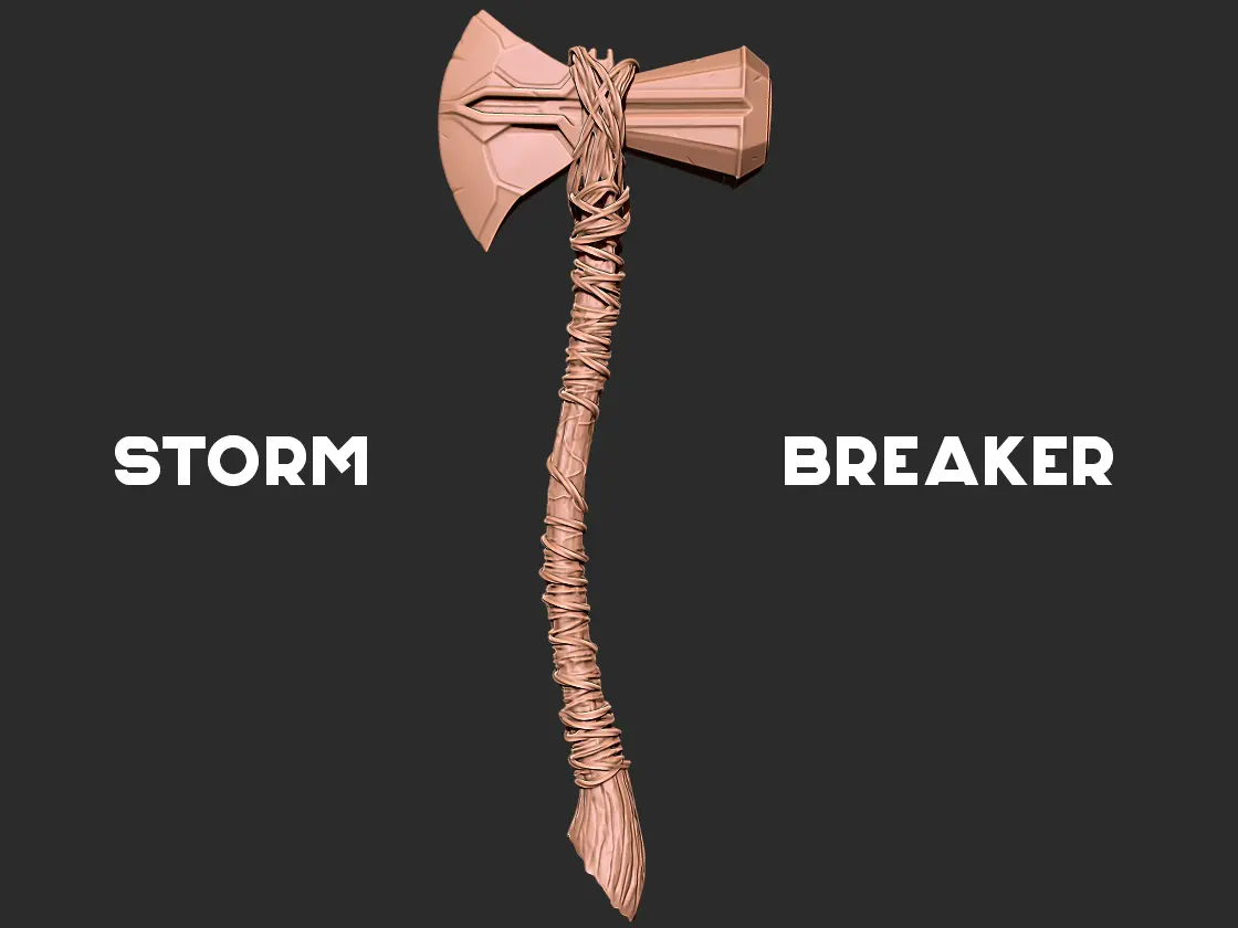 Source preview of the Thor - Stormbreaker 3D print model 3D model by Printhub