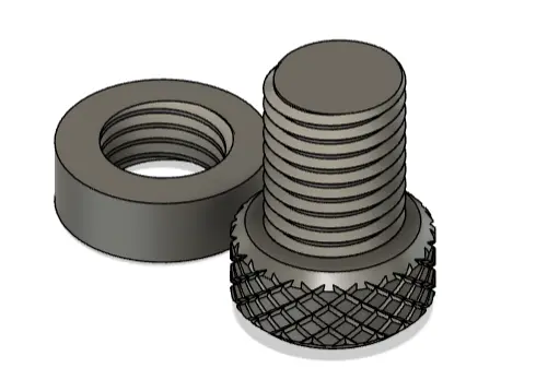 Source preview of the Thread an Nut Fidget 3D model by MackCheesy