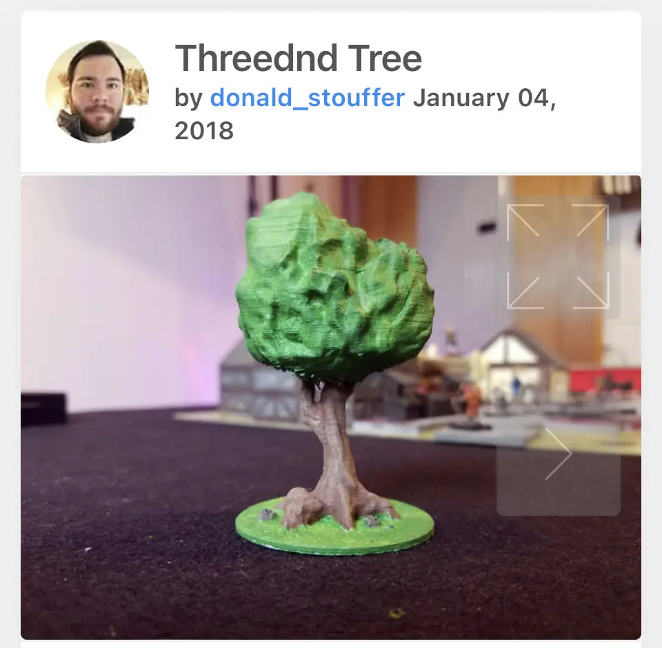 Source preview of the Three DnD Tree 3D model by McNole