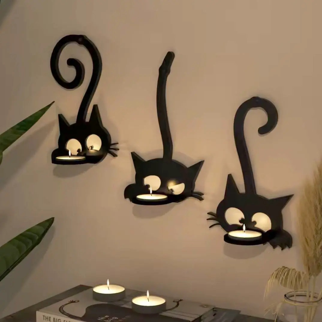 Bronvoorbeeld van het 3D-model Three Wall CATS - Tea-candle holder door Carperone