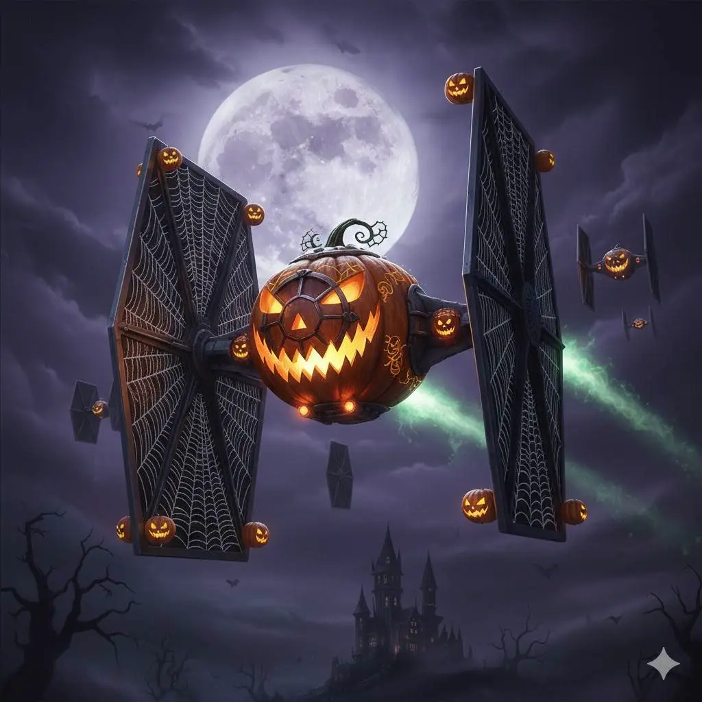Source preview of the Tie Fighter Halloween Star Wars Darth Vader 3D model by Rubensaurio