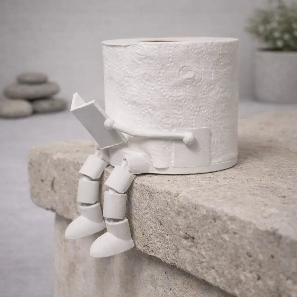 Bronvoorbeeld van het 3D-model Toilet Paper Holder Buddy door PrintHaven