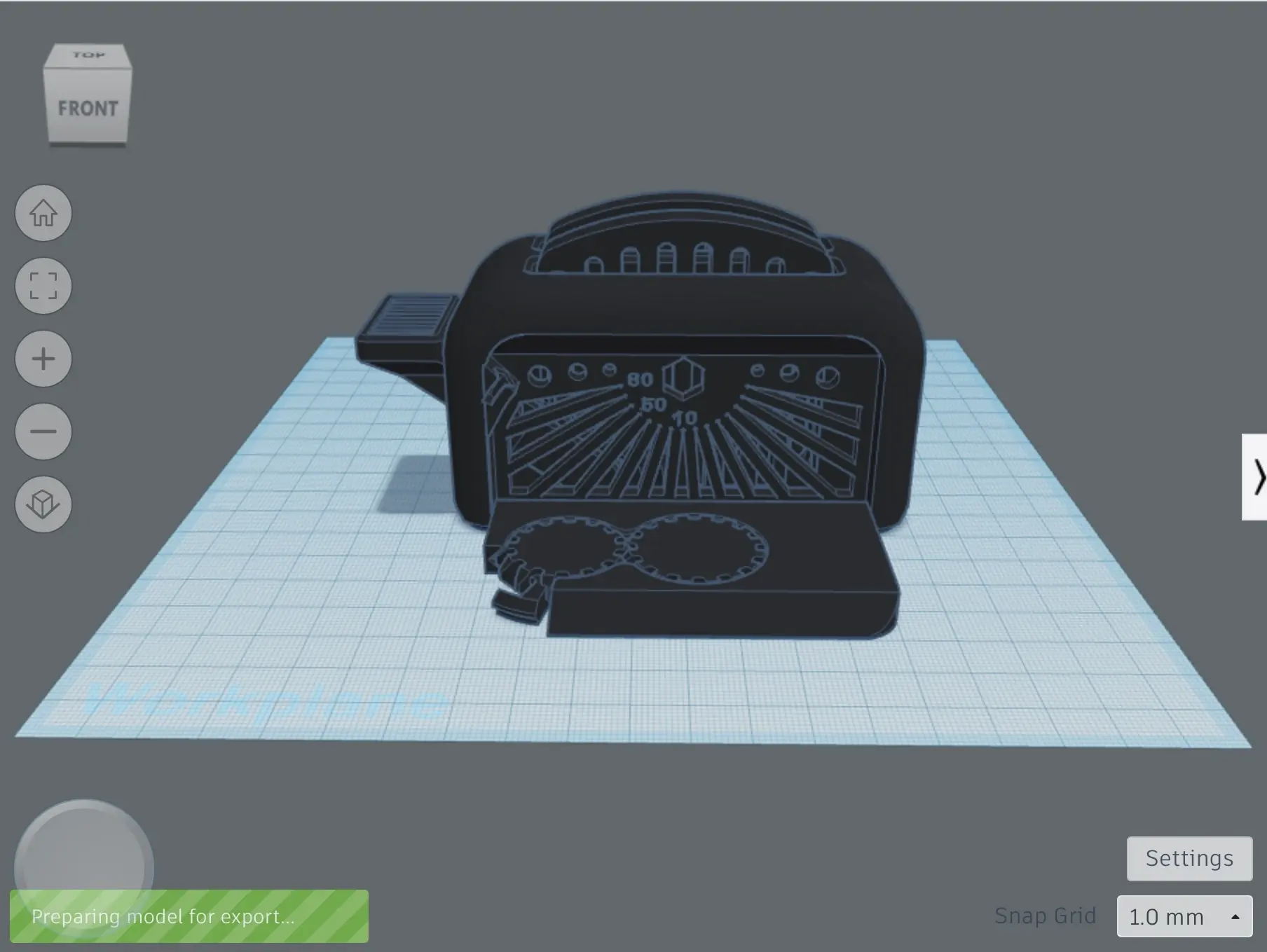 Bronvoorbeeld van het 3D-model Torture toaster door Agent_Tango