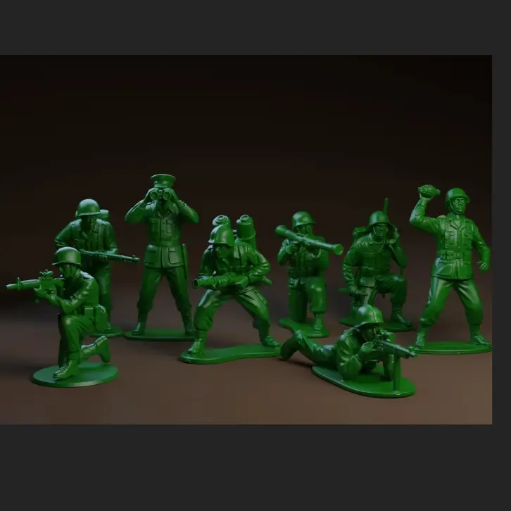 Source preview of the toy soldier set 3D model by Igor Matias