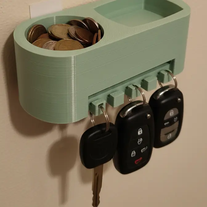 Bronvoorbeeld van het 3D-model Tray For Coins and Key door Okami Yuzuru