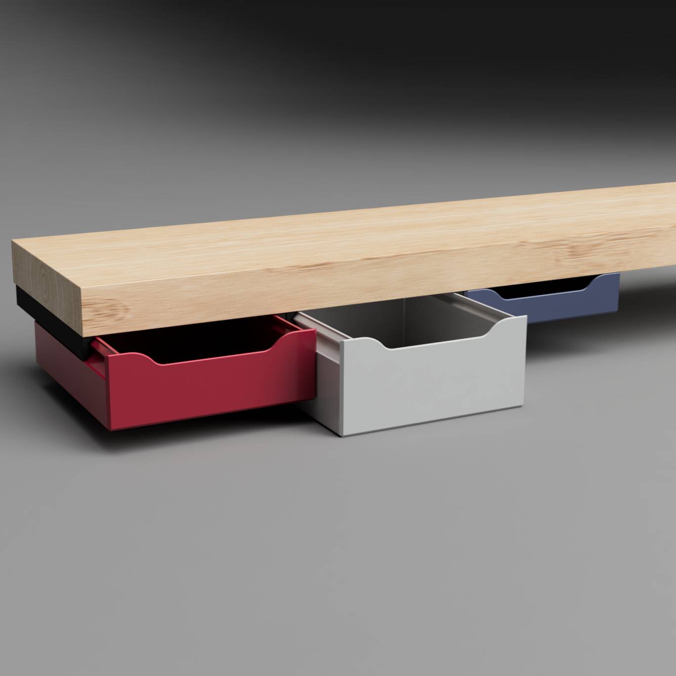 Source preview of the Under-Desk Drawer – Multiple Sizes and Variants 3D model by Jakub Lattenberg