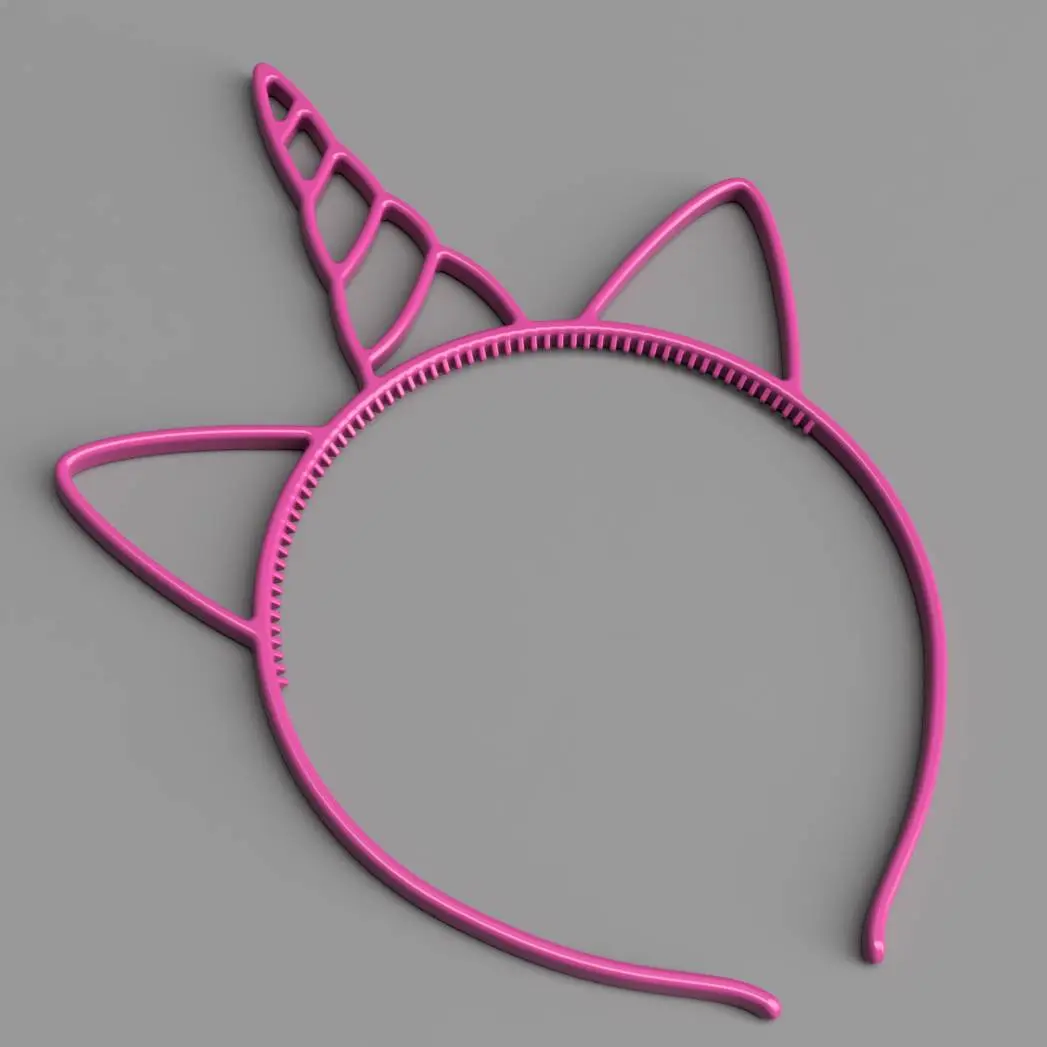 Bronvoorbeeld van het 3D-model Unicorn headband door Jakub Lattenberg