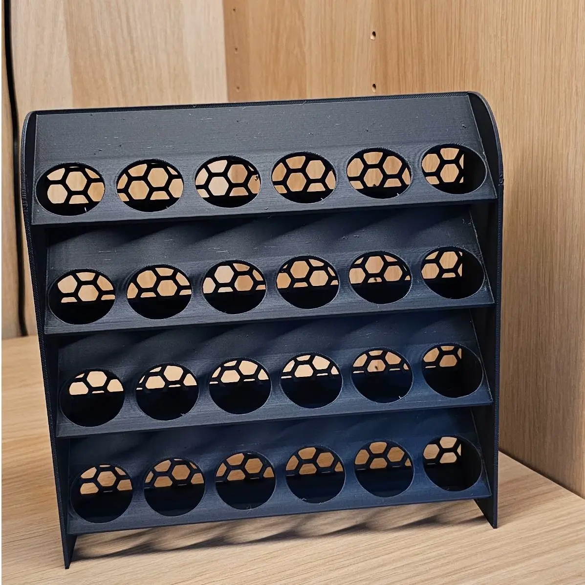 Source preview of the Vallejo and Airbrush Paint Rack NO Supports 3D model by Sashafelix