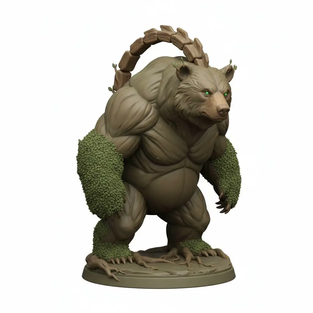 Bronvoorbeeld van het 3D-model Verdant Guardian Bear door Noah0x03