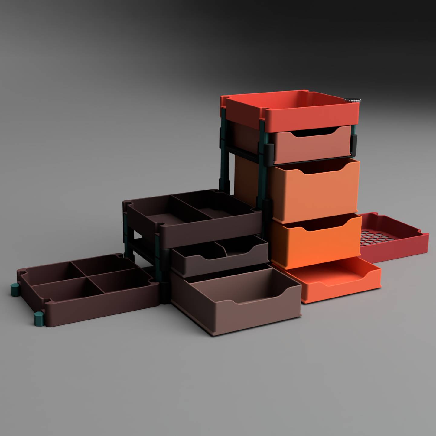 Bronvoorbeeld van het 3D-model Versatile Stackable Storage Box System door Jakub Lattenberg
