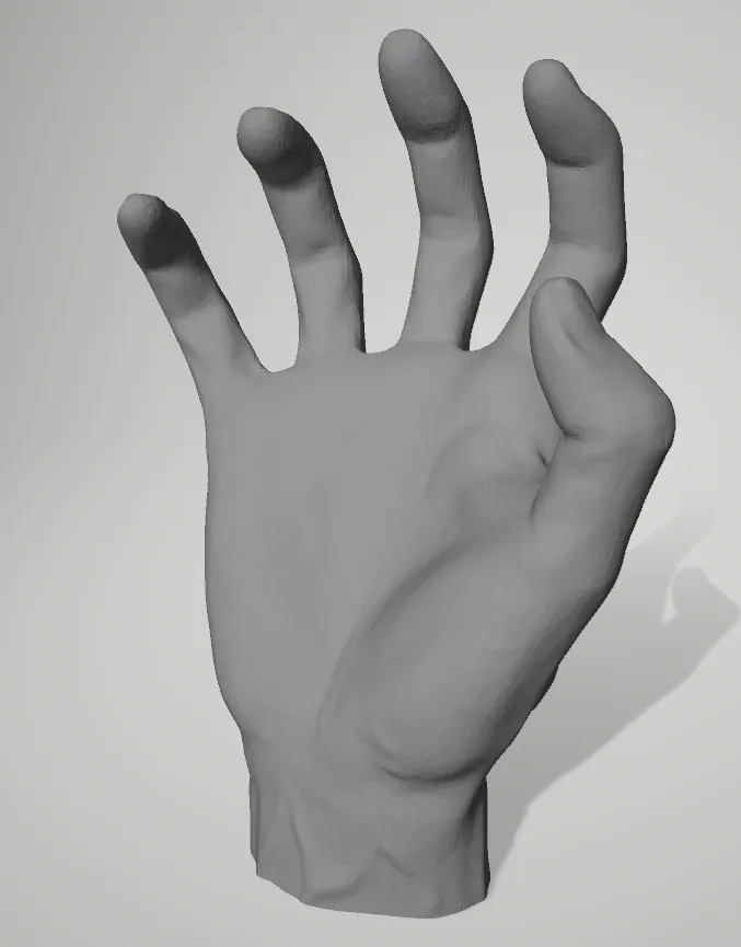 Source preview of the Wall mount hands 3D model by Vykyng