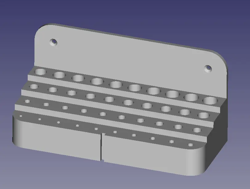 Bronvoorbeeld van het 3D-model Wall-mounted drill bit holder door Slava Zanko