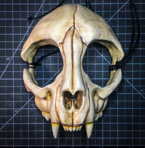 Bronvoorbeeld van het 3D-model wearable cat skull mask door Nofluxgiven