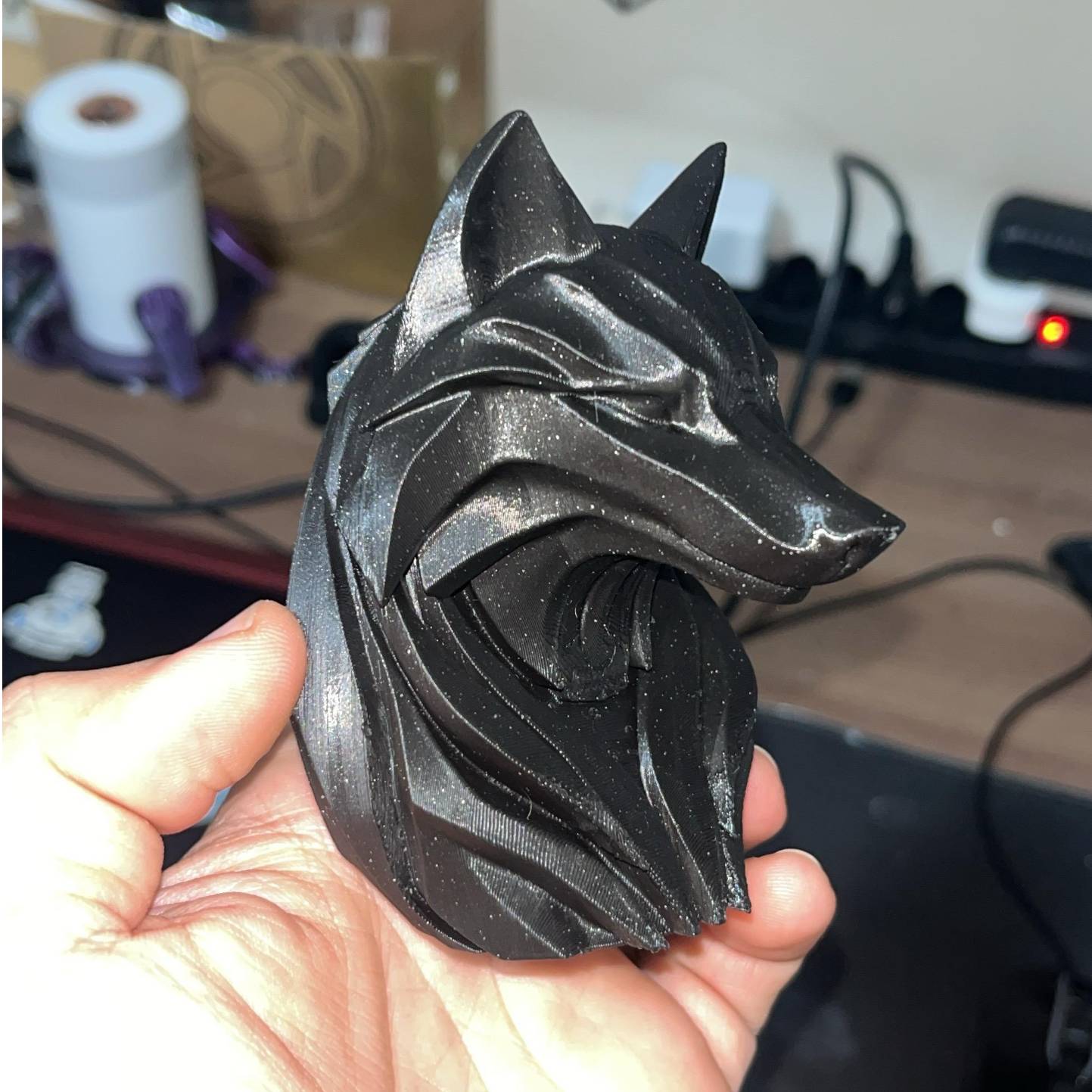 Bronvoorbeeld van het 3D-model Wolf Art - Wall and Table door Walber Braçale