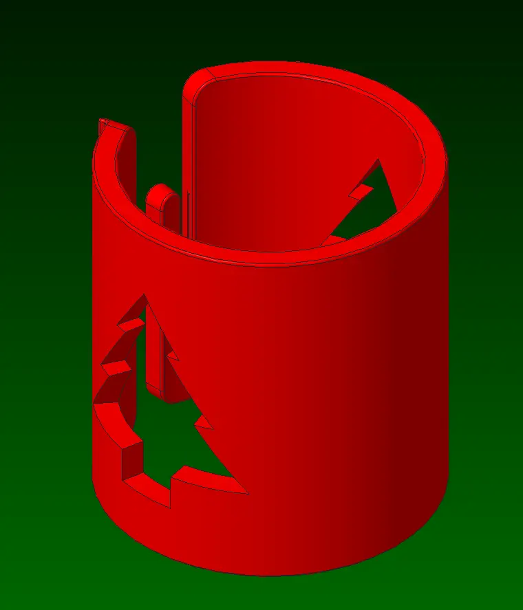 Source preview of the Wrapping Paper Cutter - Christmas Tree Cutout 3D model by Herzog Handicraft
