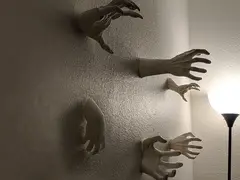 Source preview of the Zombie Hands Breaking through wall Decor 3D model by Quad Strong