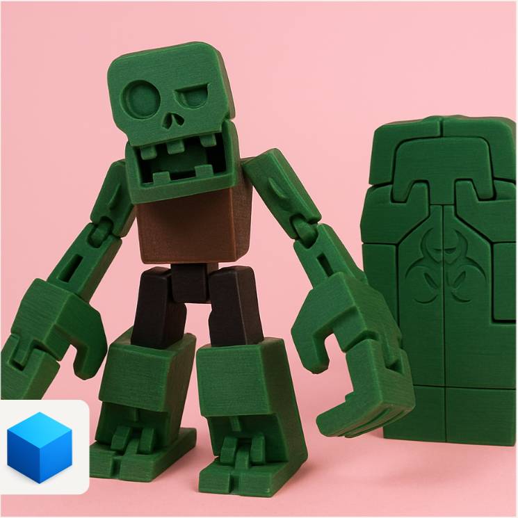 Bronvoorbeeld van het 3D-model Zombie Transformer Kit Card door 3D_ Designing