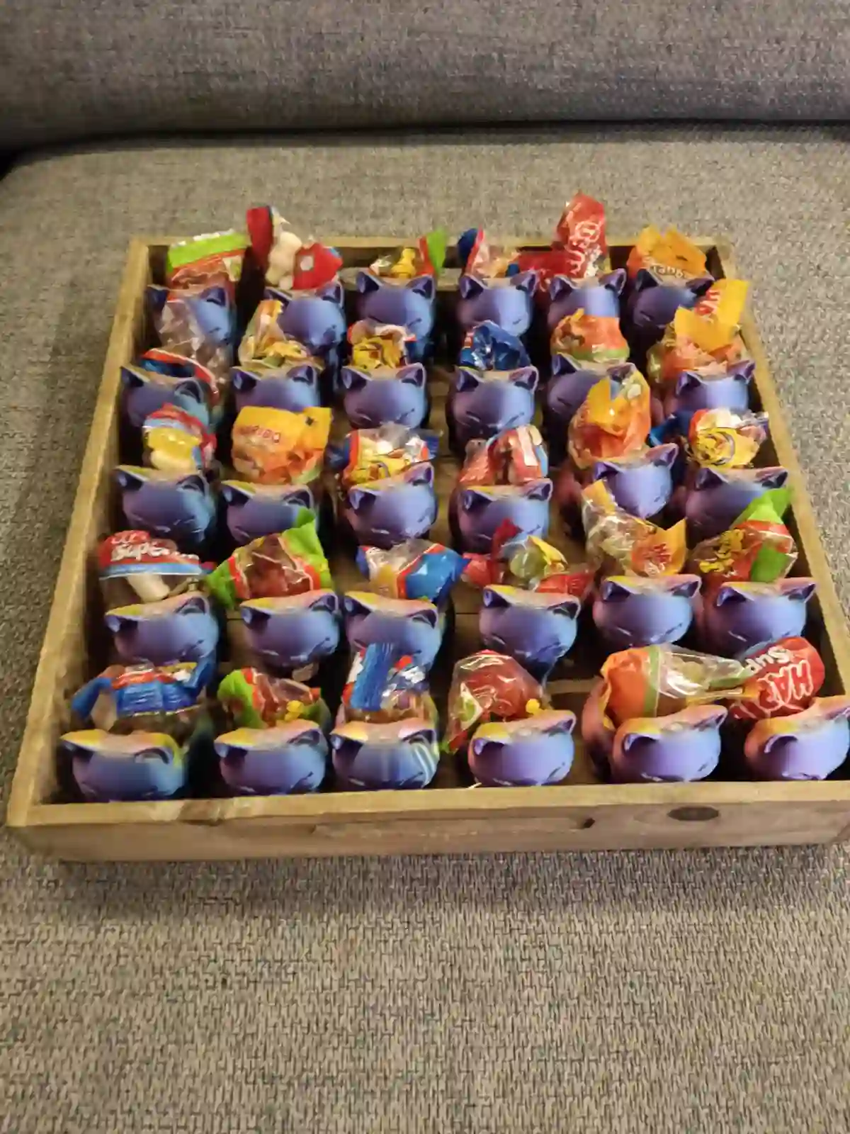 Our example: a class-sized batch of 3D giveaways, ready to be filled.